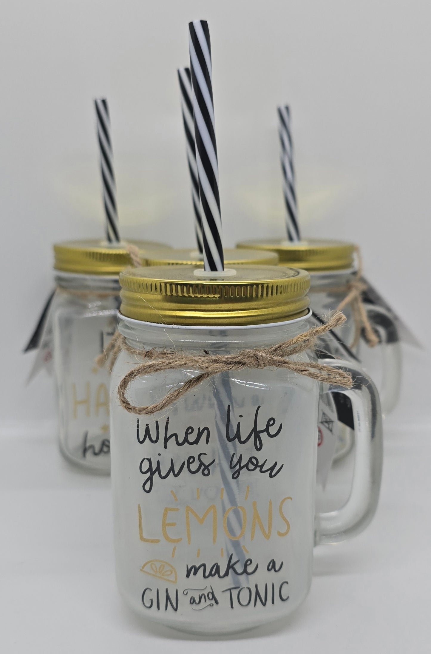 Mason Jar With Straw