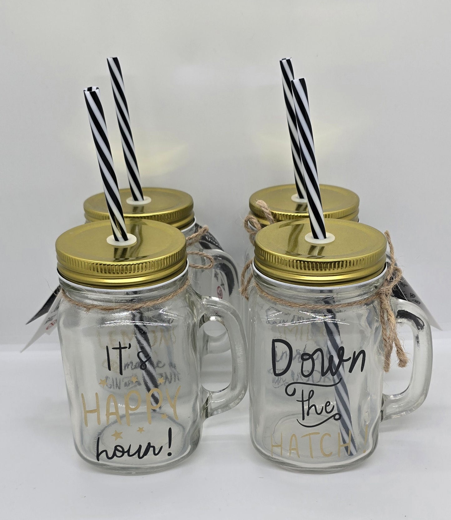 Mason Jar With Straw