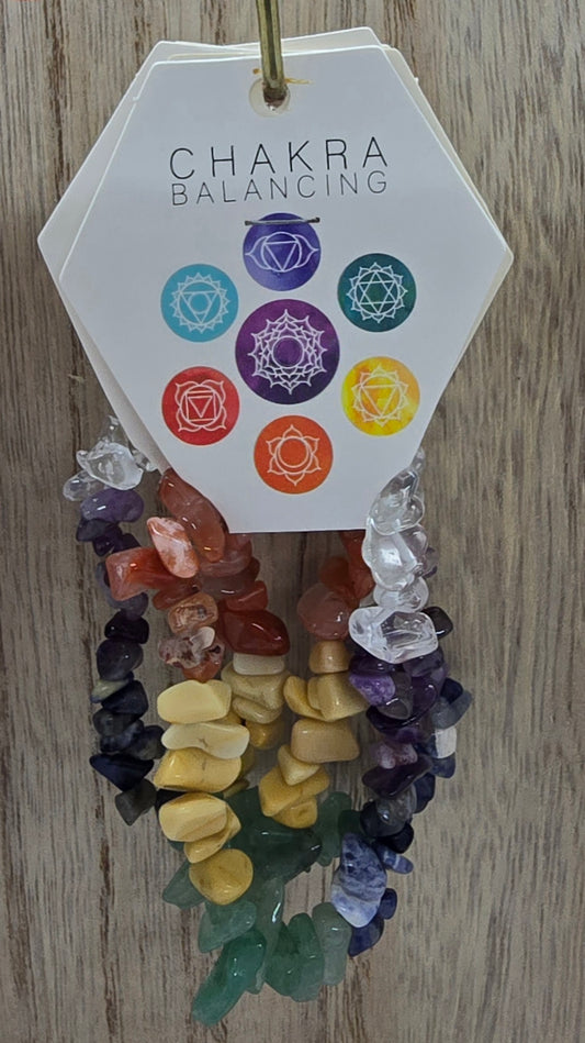 Chakra Small Stone Chip Bracelet