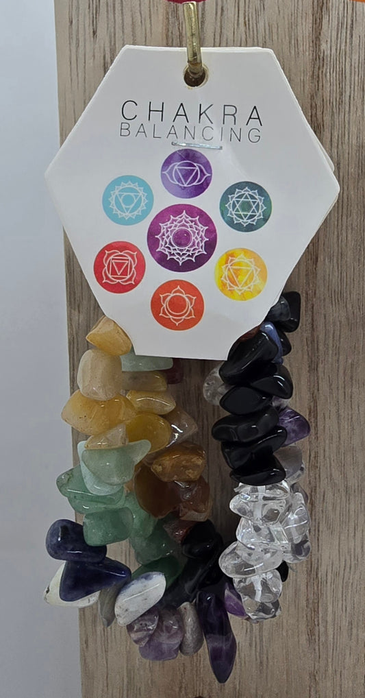 Chakra Large Stone Chip Bracelet